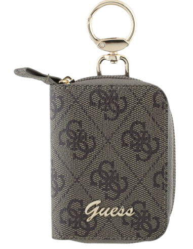 GUESS MONEDERO/TARJETERO TRIANGLE MARRON