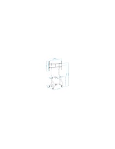 SOPORTE DE SUELO TOOQ CON RUEDAS PARA TV ENTRE 60P Y 105P NEGRO FS20200M-B 2