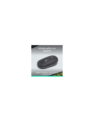 Logitech POP Mouse, ratón inalámbrico Bluetooth compacto y portátil con botones programables y clics discretos, tecnología Easy-