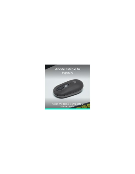 Logitech POP Mouse, ratón inalámbrico Bluetooth compacto y portátil con botones programables y clics discretos, tecnología Easy-