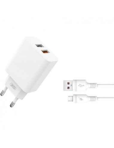 CARGADOR MICRO USB MAX 18W 2 USB XO-L67