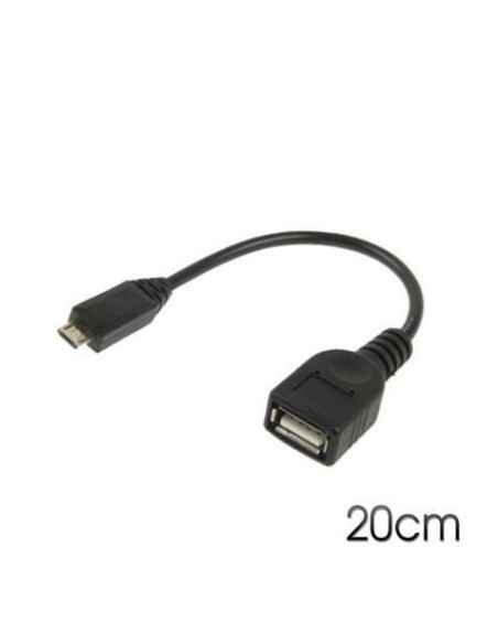 CABLE OTG MICRO USB A USB 20CM
