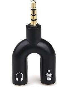 ADAPTADOR JACK 3.5MM EN Y PARA MICROFONO Y AURICULAR
