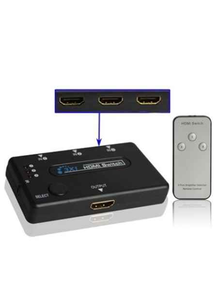 SWITCH HDMI 3 PUERTOS 1080P CON MANDO CROMAD