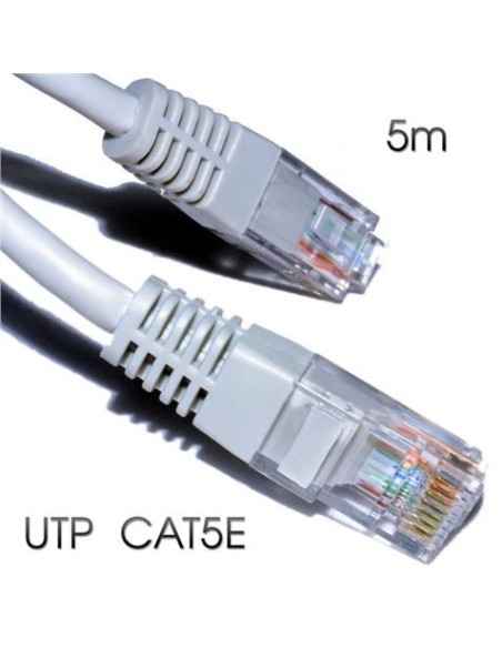 CABLE DE RED UTP CAT 5E 5MTR GRIS CLARO
