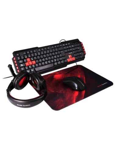 PACK MARS GAMING TECLADO + RATÓN + ALFOMBRILLA + AURICULARES