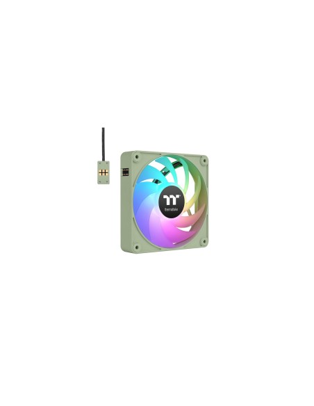Thermaltake CL-F196-PL12MG-A sistema de refrigeración para ordenador Carcasa del ordenador Ventilador 12 cm Verde 3 pieza(s)