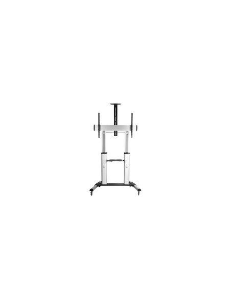 SOPORTE EQUIP PANTALLA 60P - 100P RUEDAS PLATA 650605