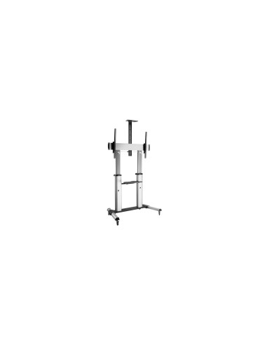SOPORTE EQUIP PANTALLA 60P - 100P RUEDAS PLATA 650605