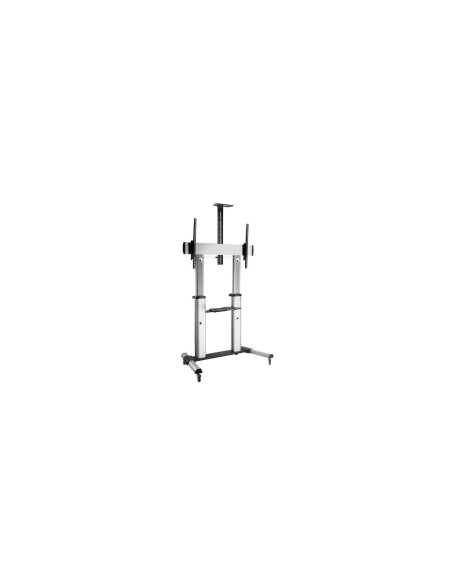 SOPORTE EQUIP PANTALLA 60P - 100P RUEDAS PLATA 650605