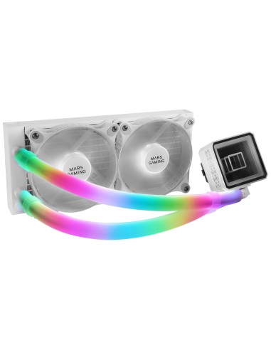 Mars Gaming MCA-WT Tubos ARGB para Refrigeración LÍ­quida 30 LEDs Ultra Brillantes Personalizables ARGB Silicona Eco Soft Compat