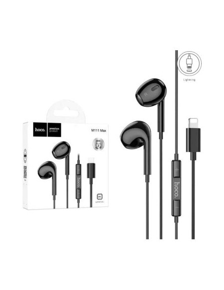 AURICULARES HOCO M111 MAX NEGRO PARA IPHONE