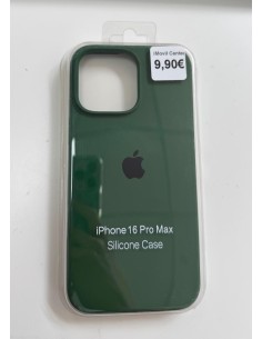 IPHONE 16 PRO MAX FUNDA SILICONE CASE VERDE CON LOGO NEGRO