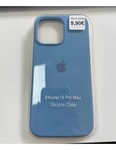 IPHONE 16 PRO MAX FUNDA SILICONE CASE CON LOGO AZUL