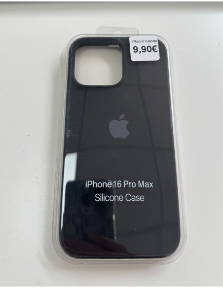 IPHONE 16 PRO MAX FUNDA SILICONE CASE CON LOGO GRIS