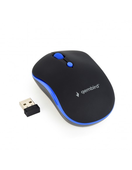 Gembird WIRELESS OPTICAL MOUSE MUSW-4B-03-B 1600DP - Maus ratón Ambidextro RF inalámbrico Í?ptico 1600 DPI