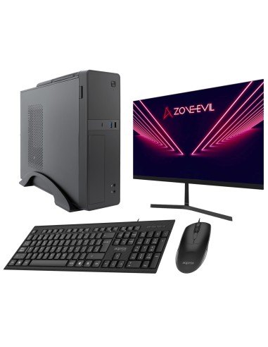 Zone Evil Core Slim Intel Core i5 14400/16GB/1TB SSD Nvme Negro + Monitor 24 Teclado y ratón