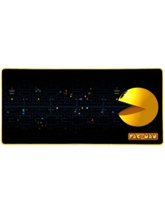Konix PacMan Alfombrilla de ratón para juegos Negro, Azul, Amarillo