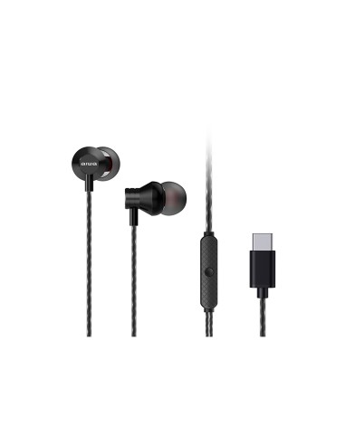 Aiwa ESTM-50USB-C Auriculares Alámbrico Dentro de oído Llamadas/Música USB Tipo C Negro