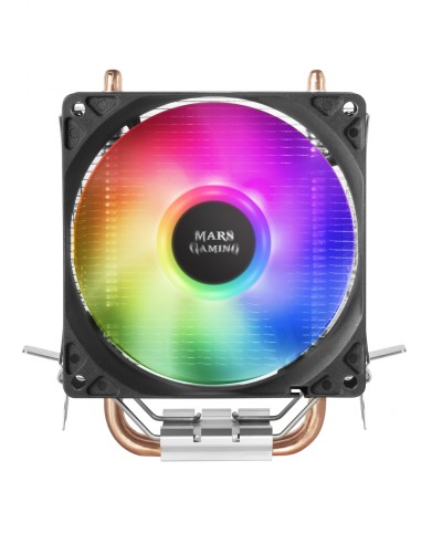 Mars gaming ventilador disipador cpu rgb 9cm 130w tdp negro