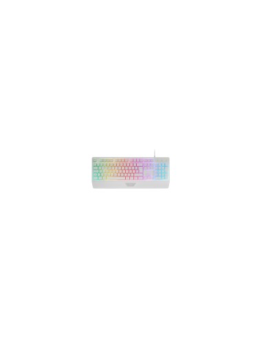 Mars Gaming MK124, Teclado Ergonómico H-Mech, Reposamuñecas Integrado, Iluminación FRGB Rainbow, Teclado Gaming Antighosting Ava