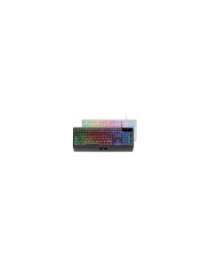 Mars Gaming MK124, Teclado Ergonómico H-Mech, Reposamuñecas Integrado, Iluminación FRGB Rainbow, Teclado Gaming Antighosting Ava 2