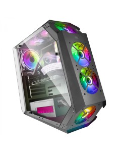Mars Gaming MC51 Caja PC Gaming ATX Doble Cristal Templado 5xVentilador RGB Negro 2