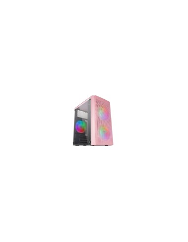 Mars Gaming MC300P Caja minitorre micro ATX cristal templado 3xventilador FRGB rosa