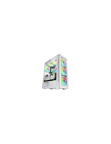 Mars Gaming MC-NEO Blanco Torre Gaming XXL E-ATX Ventana Lateral y Frontal Cristal Templado 4x Ventiladores ARGB 120mm + Ventila