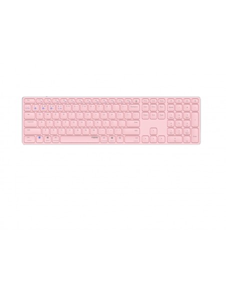Rapoo E9800M teclado Bluetooth QWERTY Rosa