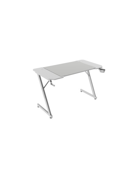 Mars Gaming MGD-X120, Mesa Gaming Ergonómica, Superficie en Fibra de Carbono, Estructura Metálica, Alfombrilla XXL, Soporte Auri