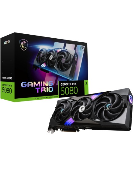 MSI GAMING GEFORCE RTX 5080 16G TRIO OC tarjeta gráfica NVIDIA 16 GB GDDR7
