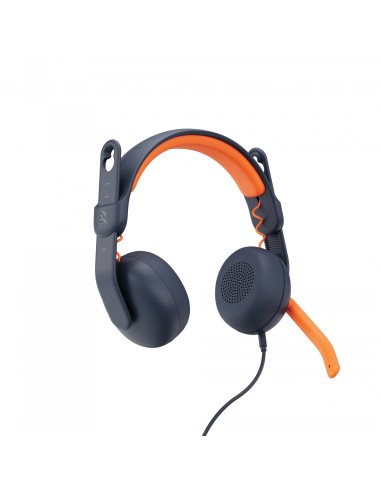 Logitech Zone Learn Auriculares Alámbrico Diadema Educación USB Tipo C Azul, Naranja