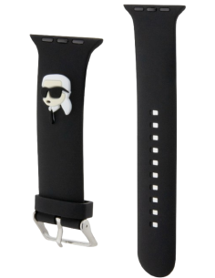 KARL CORREA para Apple Watch: Correa Negra 42/44/45/49MM