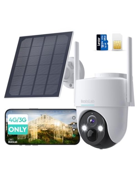 BOTSLAB CAMARA DE SEGURIDAD 4G CON PANEL SOLAR