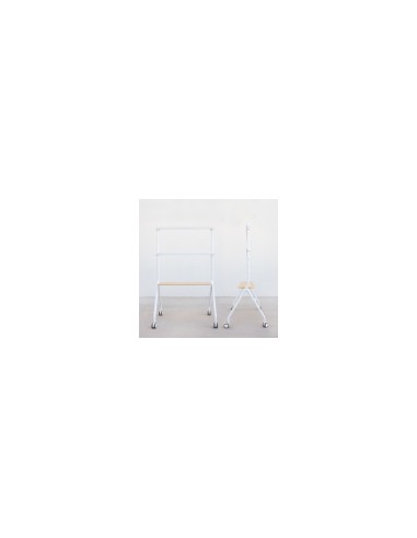 TooQ iLOVE Soporte de Suelo con Ruedas para Pantalla 49"-80", Blanco y Haya