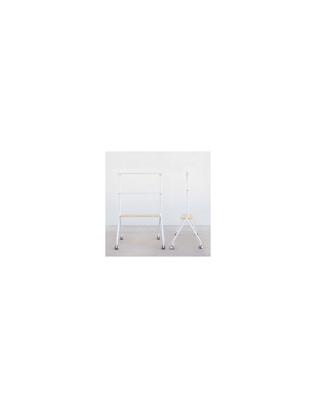TooQ iLOVE Soporte de Suelo con Ruedas para Pantalla 49"-80", Blanco y Haya
