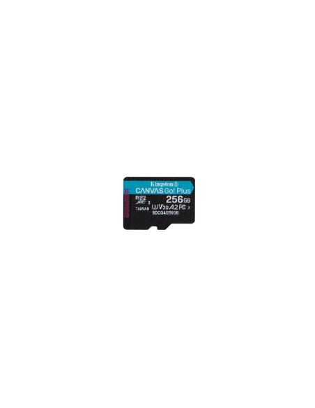 Kingston Technology Tarjeta microSDXC Canvas Go Plus Gen4 de 256 GB, 200 MB/s, A2 U3 V30 y adaptador