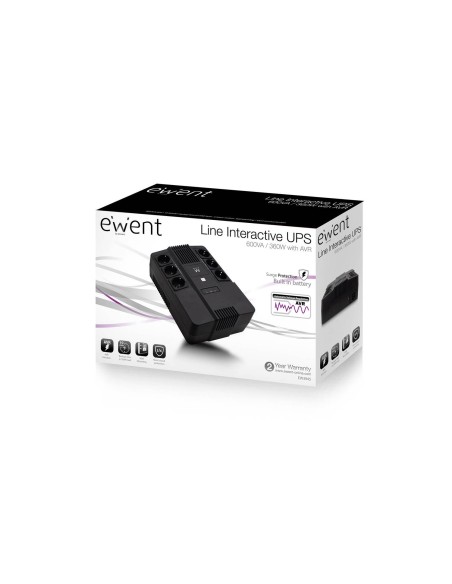 SAI 600VA EWENT INLINE INTERACTIVA 6*SCHUKO 360W