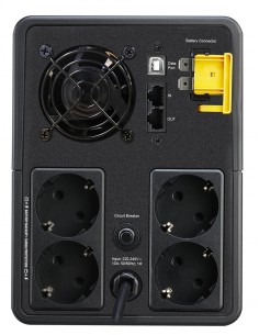 APC sistema de alimentación ininterrumpida (UPS) LÍ­nea interactiva 2200 VA, 1200 W, 4 salidas AC Negro 2