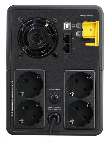 APC sistema de alimentación ininterrumpida (UPS) LÍ­nea interactiva 1600 VA, 900 W, 4 salidas AC Negro