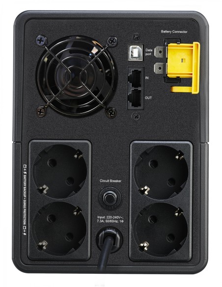 APC sistema de alimentación ininterrumpida (UPS) LÍ­nea interactiva 1600 VA, 900 W, 4 salidas AC Negro