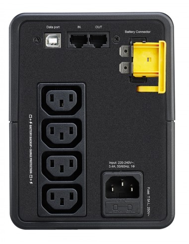 APC sistema de alimentación ininterrumpida (UPS) LÍ­nea interactiva 750 VA, 410 W, 4 salidas AC Negro