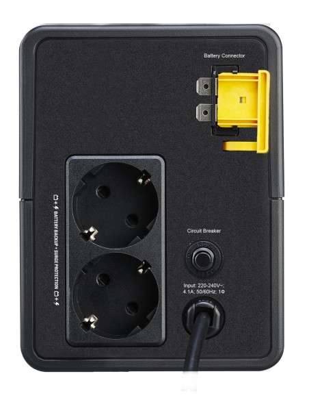 APC sistema de alimentación ininterrumpida (UPS) LÍ­nea interactiva 900 VA, 480 W, 2 salidas AC Negro