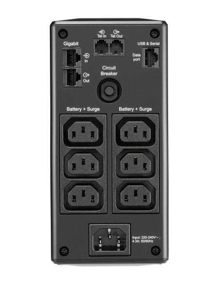 APC sistema de alimentación ininterrumpida (UPS) LÍ­nea interactiva 900 VA, 540 W, 6 salidas AC Negro