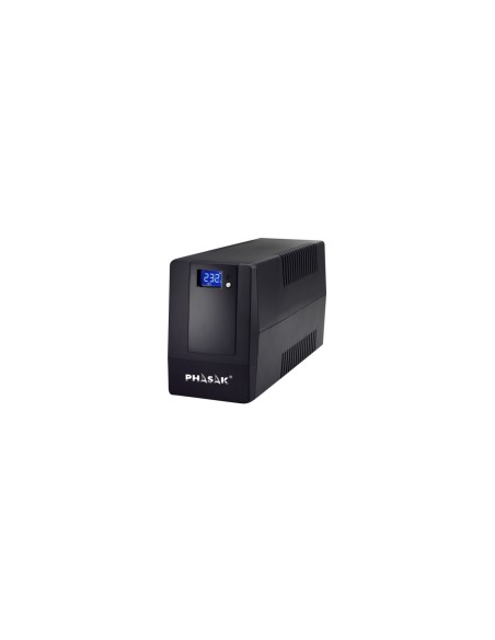 Phasak Sistema de alimentación ininterrumpida (UPS) 0,6 kVA 360 W 2 salidas AC Negro