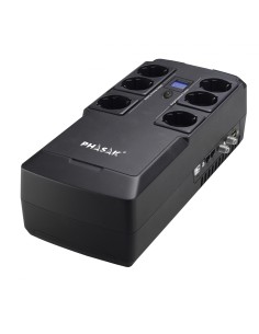 Phasak SAI/UPS 800VA INTERACT KYPTOS PH 9478 sistema de alimentación ininterrumpida (UPS) LÍ­nea interactiva 0,8 kVA 480 W 6 sal