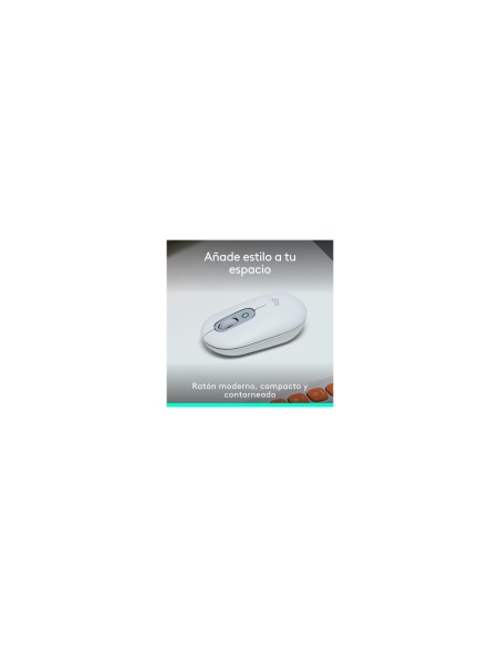 Logitech POP Mouse, ratón inalámbrico Bluetooth compacto y portátil con botones programables y clics discretos, tecnología Easy-