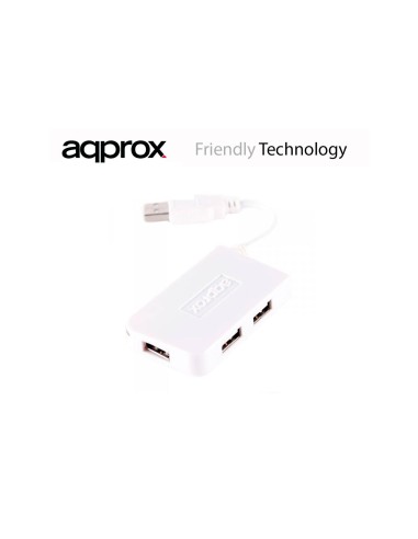 HUB APPROX USB 2.0 4 PUERTOS BLANCO APPHT4W