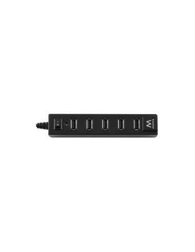 HUB EWENT USB 2.0 7 PTOS INTERRUPTOR NEGRO EW1130